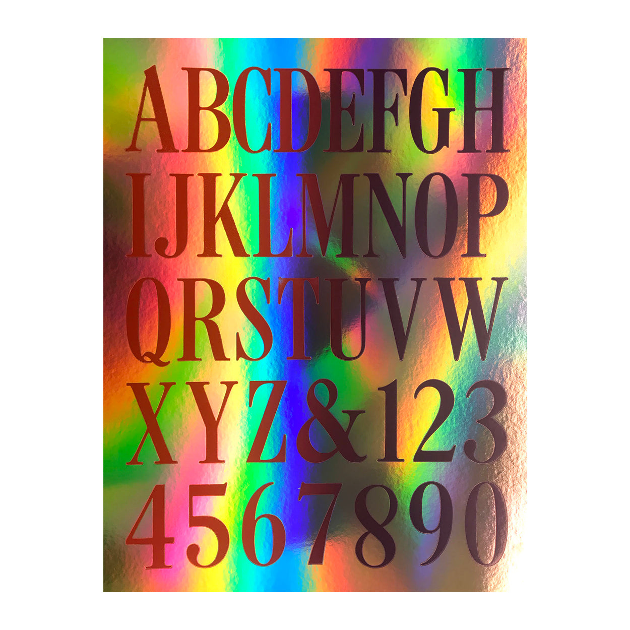 "Holographic Type Specimen" Print (Designed by Joshue Molina, ’20)